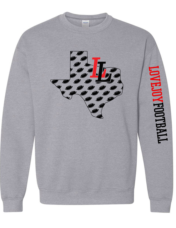 Leopards Football Texas Gildan Sport Gray Crewneck