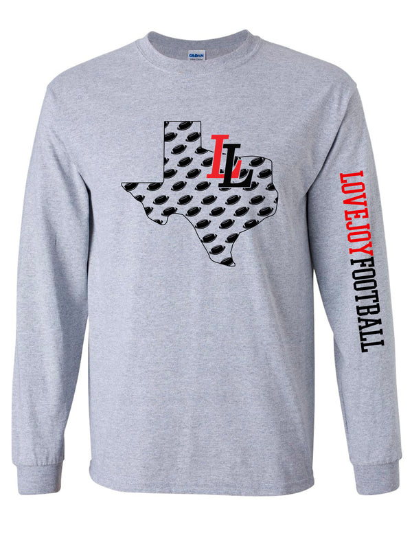 Leopards Football Texas Gildan Sport Gray Long Sleeve Tee