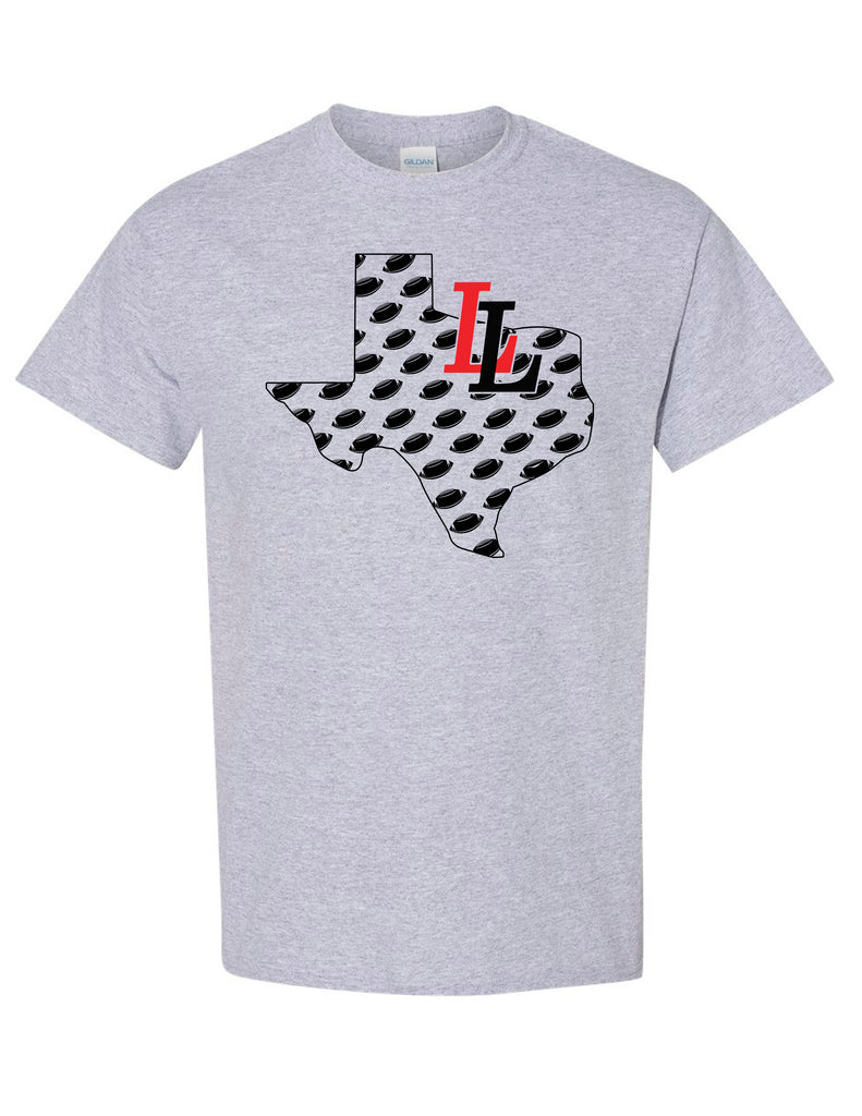 Leopards Football Texas Gildan Sport Gray Tee