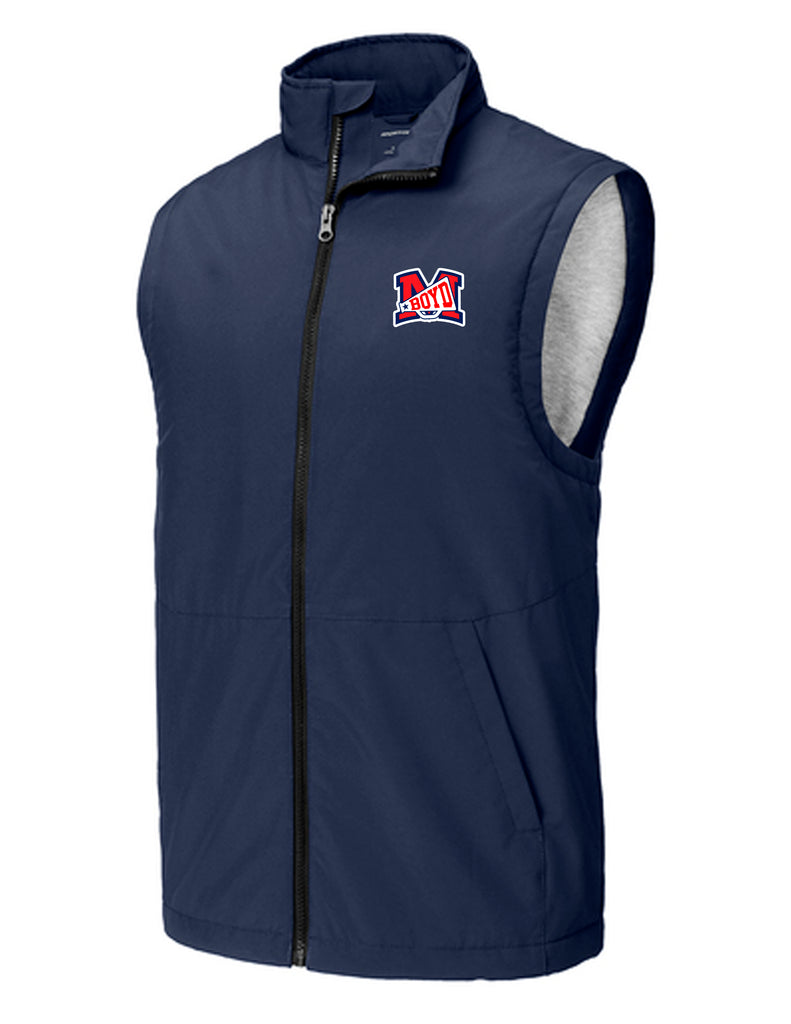 Boyd Cheer Navy Insulated Vest with Embroidered Logo