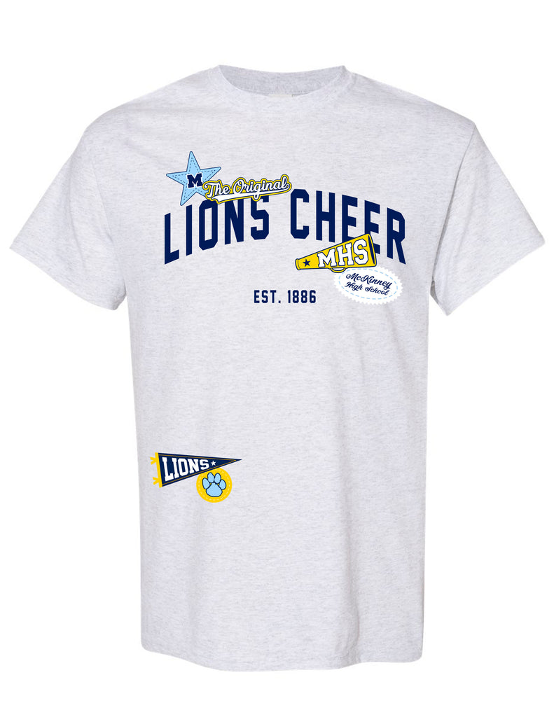 McKinney High Cheer Ash Gray Cheer Icons Tee