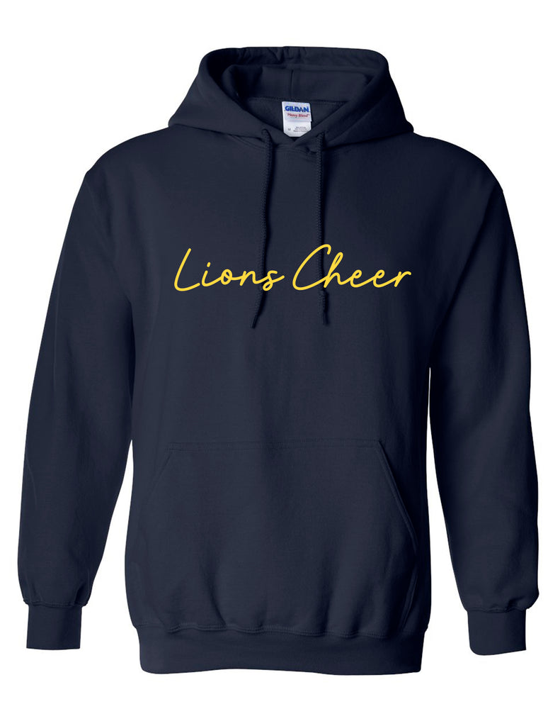 McKinney High Cheer Signature Script Gildan- Navy Hoodie