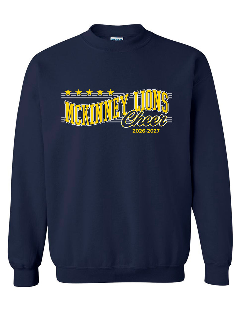 McKinney High Cheer Navy Stars & Stripes Crewneck Sweatshirt