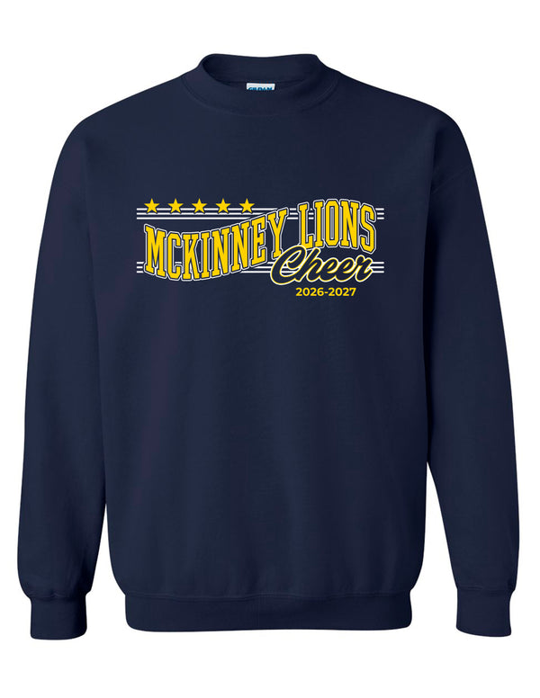McKinney High Cheer Navy Stars & Stripes Crewneck Sweatshirt