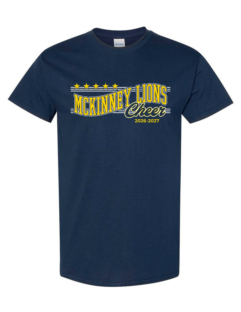 McKinney High Cheer Navy Stars & Stripes Tee