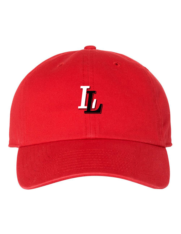 Lovejoy Football 47 Cleanup Hat Relaxed Twill Red LL w/ Embroidery