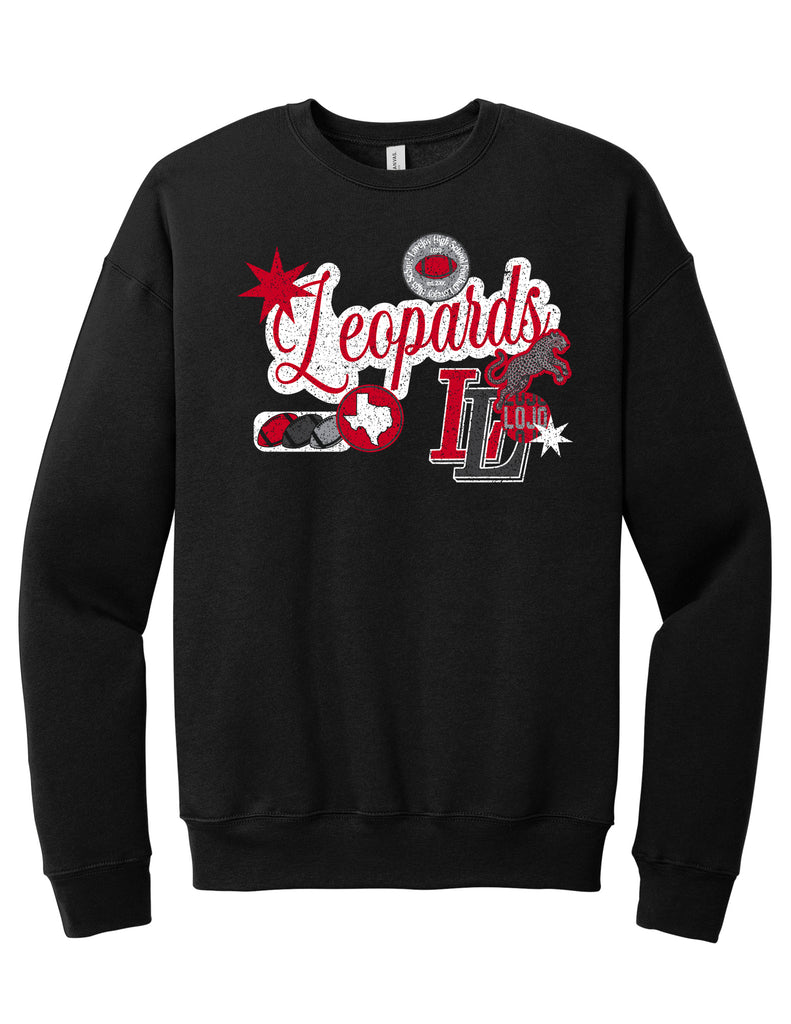 Lovejoy Football Icons Design Black Bella Crewneck