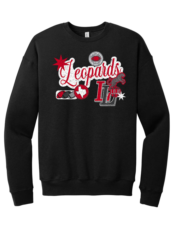 Lovejoy Football Icons Design Black Bella Crewneck