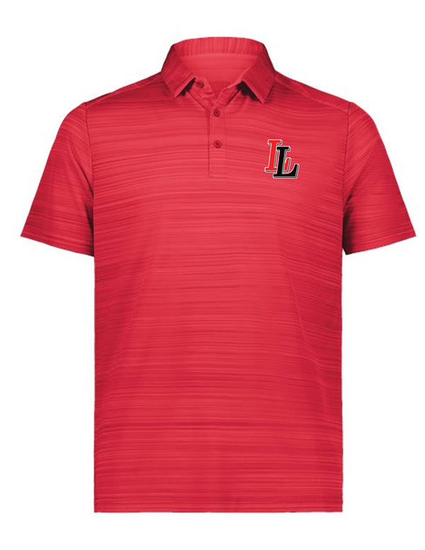 Lovejoy Football Embroidered Augusta Tonal Stripe Red Polo