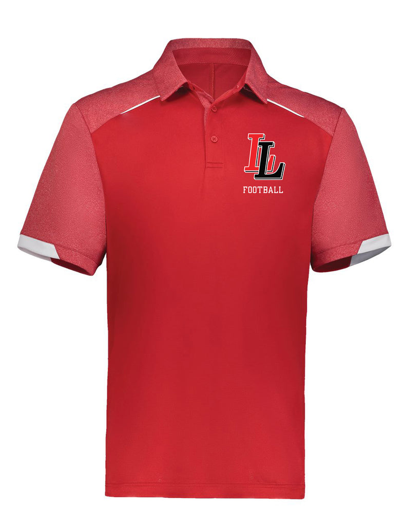 Lovejoy Football Embroidered Russell Athletics Red Polo