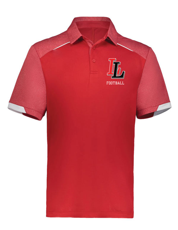 Lovejoy Football Embroidered Russell Athletics Red Polo