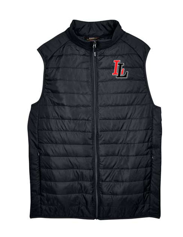 Lovejoy Football Embroidered Unisex Black Packable Puffer Vest