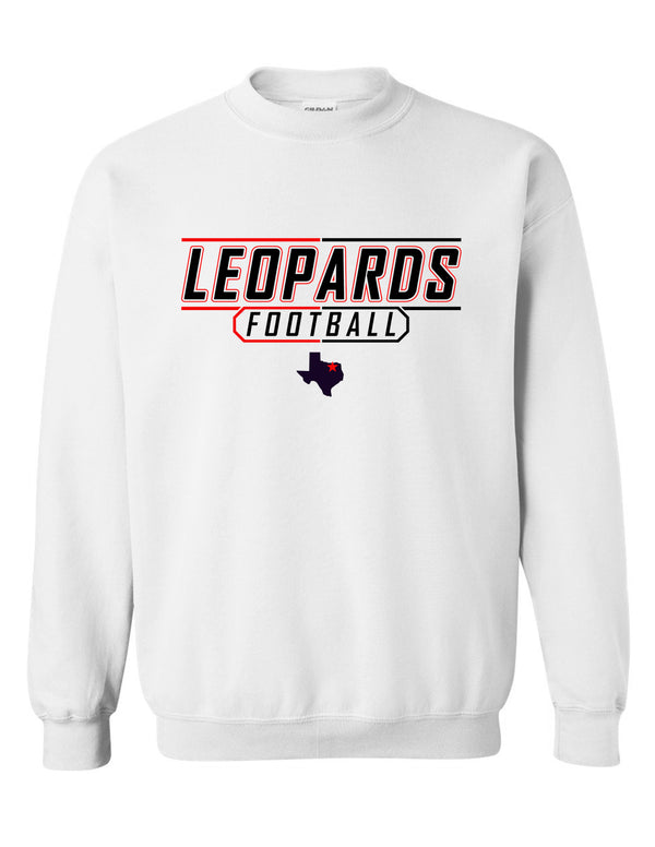Lovejoy Football Leopards Football White Gildan Crewneck