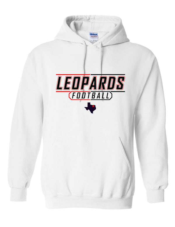 Lovejoy Football Leopards Football White Gildan Hoodie