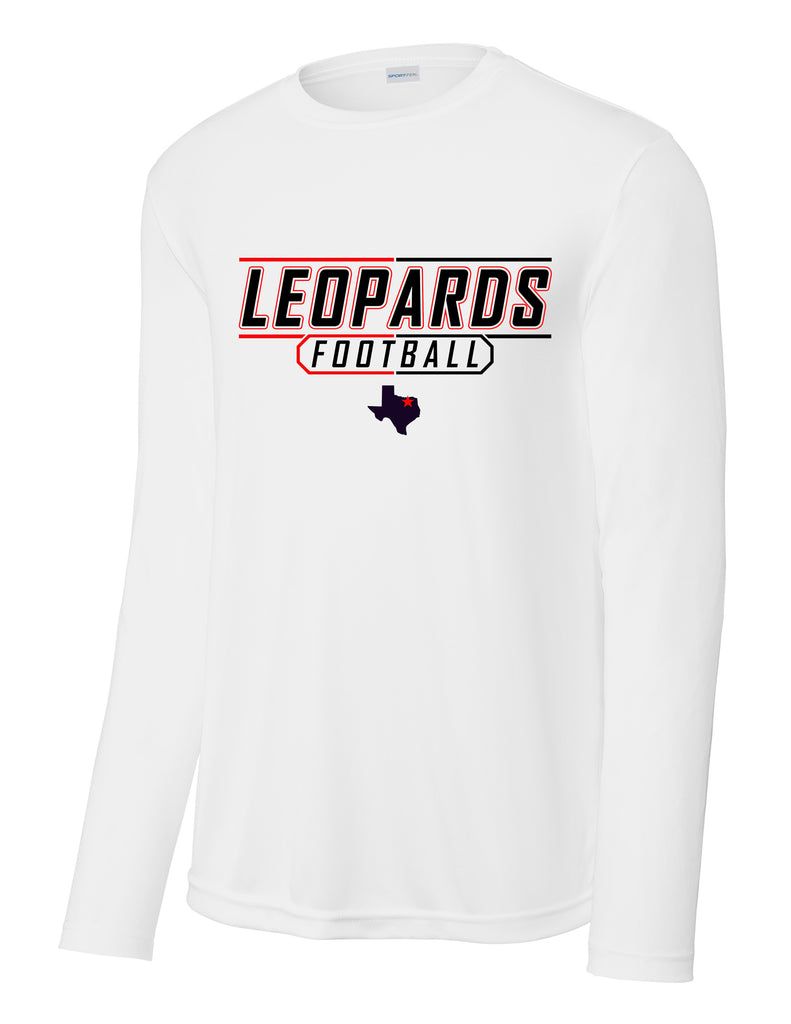 Lovejoy Football Leopards Football White Sport Tek DriFit Long Sleeve Tee