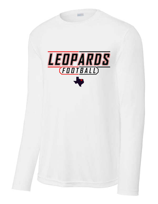 Lovejoy Football Leopards Football White Sport Tek DriFit Long Sleeve Tee