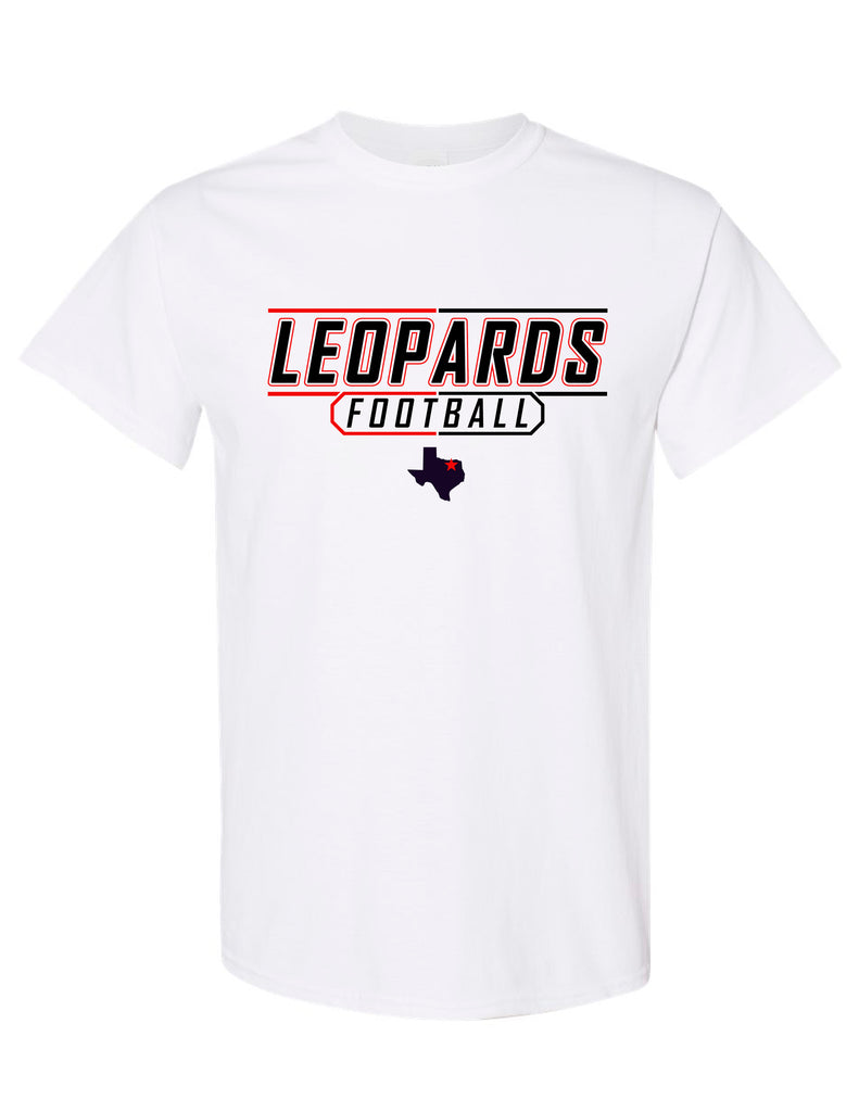 Lovejoy Football Leopards Football White Gildan Tee
