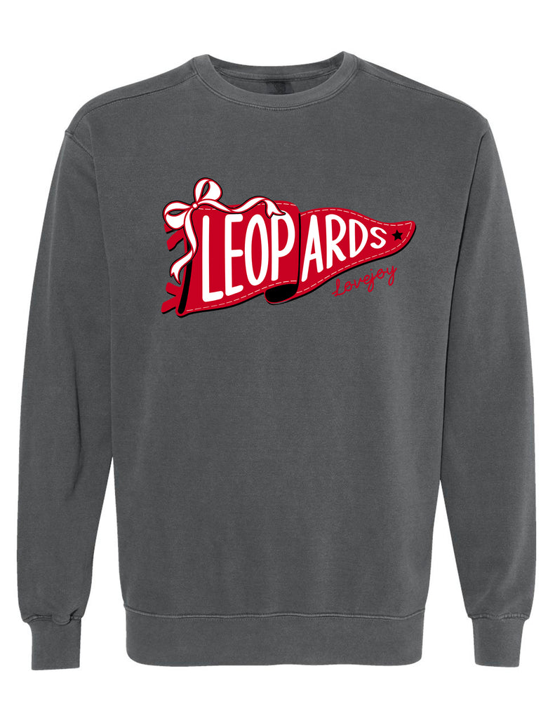 Lovejoy Football Pennant Comfort Colors Pepper Crewneck