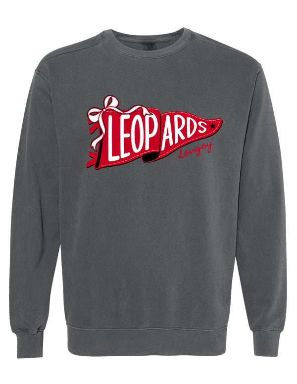 Lovejoy Football Pennant Comfort Colors Pepper Crewneck