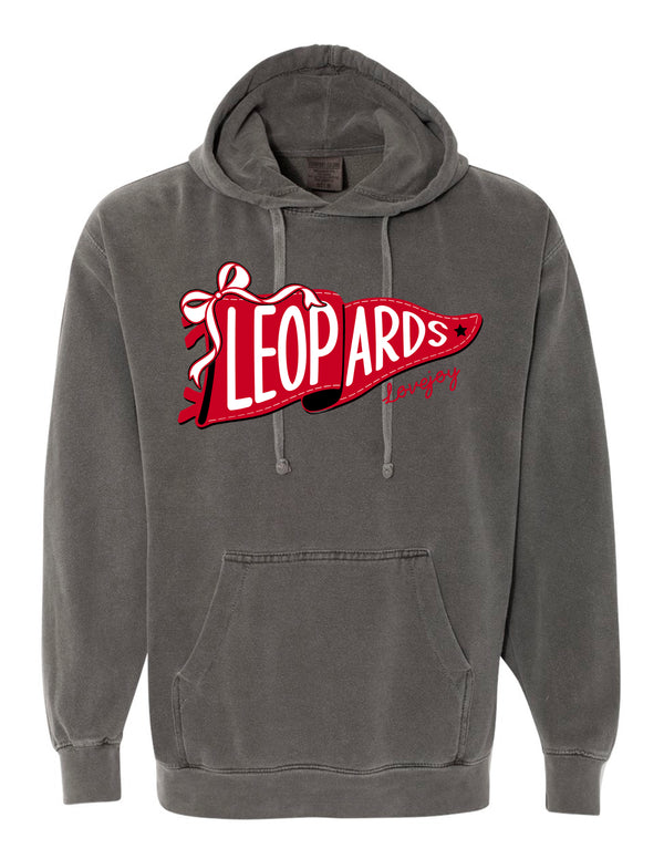Lovejoy Football Pennant Comfort Colors Pepper Hoodie