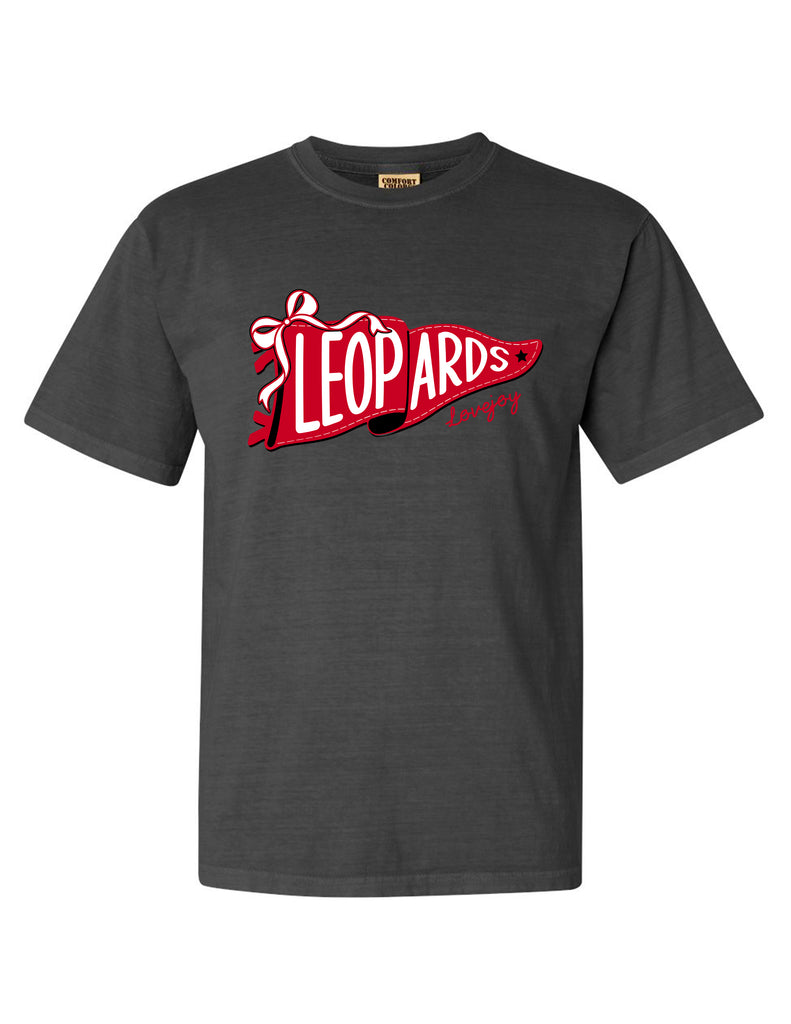 Lovejoy Football Pennant Comfort Colors Pepper Tee