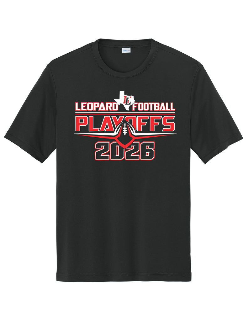 Lovejoy Football Playoffs Sports Tek Drifit Black Short Sleeve - ADULT