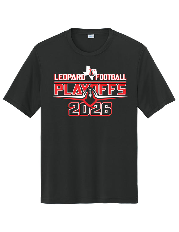 Lovejoy Football Playoffs Sports Tek Drifit Black Short Sleeve - ADULT
