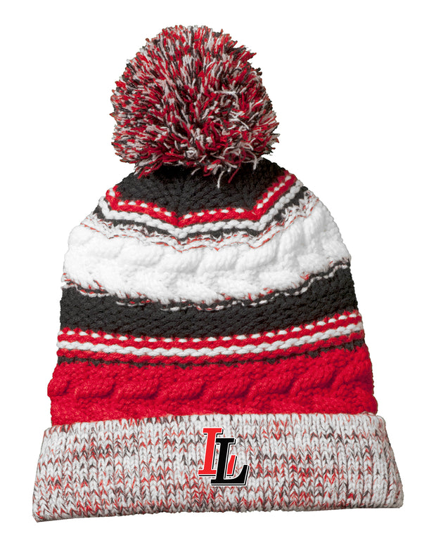 Lovejoy Football Sport-Tek Cable Knit Pom Beanie