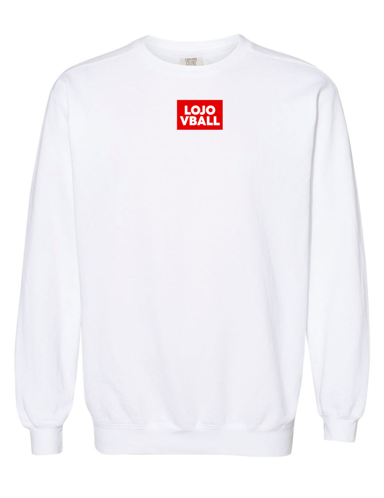 Lovejoy Volleyball Bella Canvas Daily Drill Inspired Crewneck Sweatshirt White