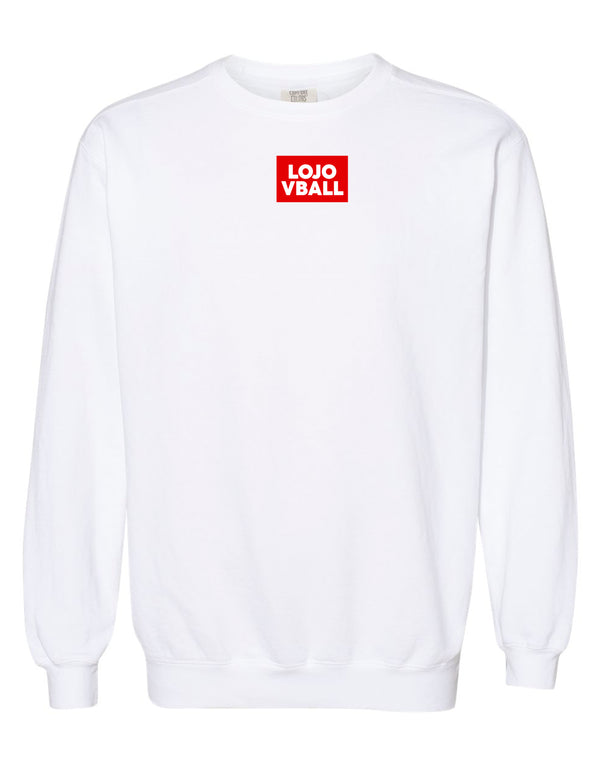 Lovejoy Volleyball Bella Canvas Daily Drill Inspired Crewneck Sweatshirt White