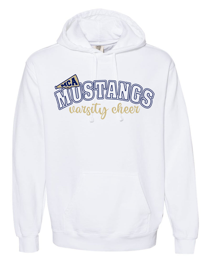 MCA Cheer Megaphone White Comfort Colors Hoodie