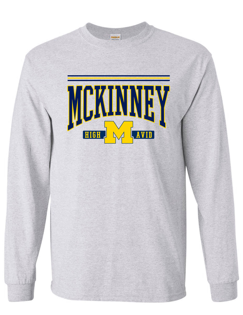 MHS AVID Collegiate Gildan Ash Gray Long Sleeve Tee