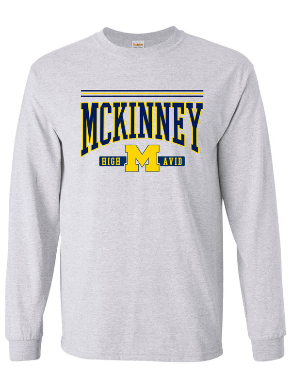 MHS AVID Collegiate Gildan Ash Gray Long Sleeve Tee