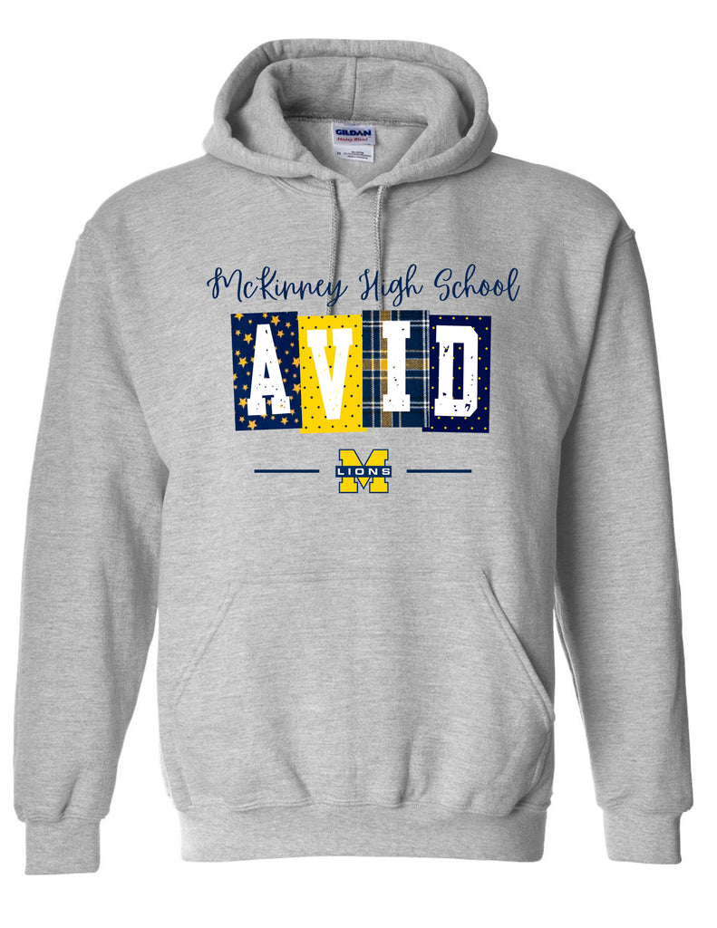 MHS AVID Color Block Gildan Sports Gray Hoodie