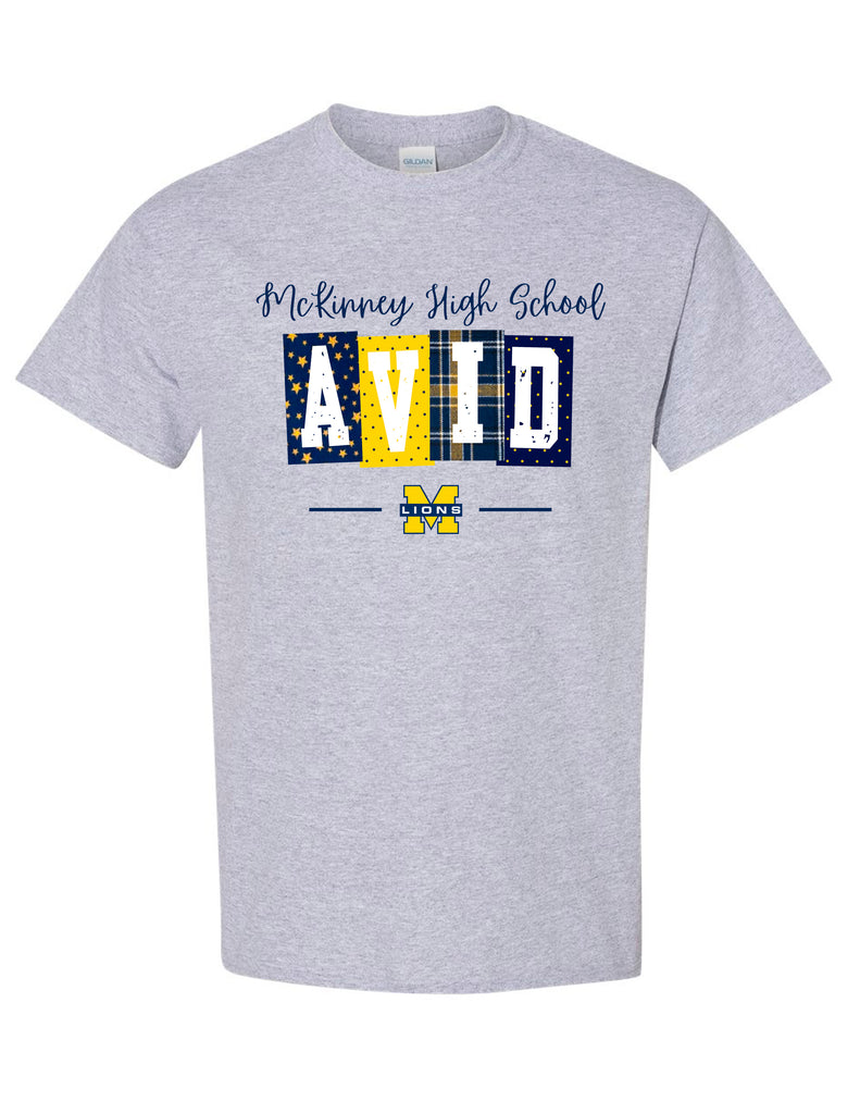 MHS AVID Color Block Gildan Sports Gray Tee