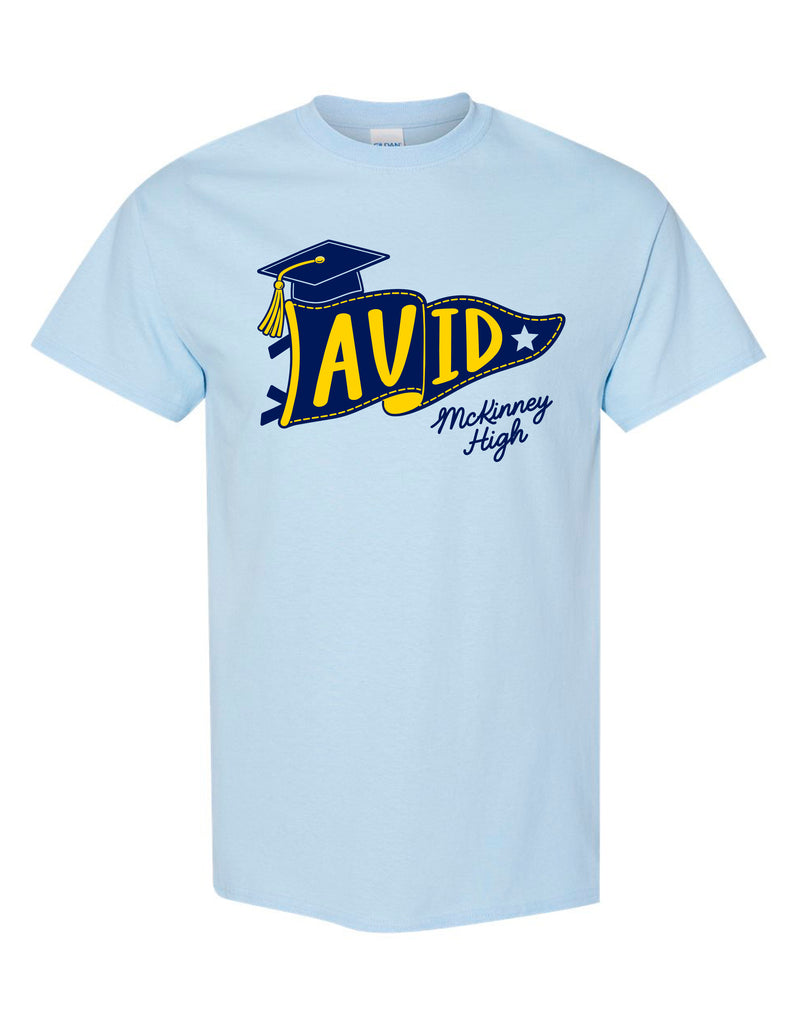 MHS AVID Pennant Gildan Light Blue Tee