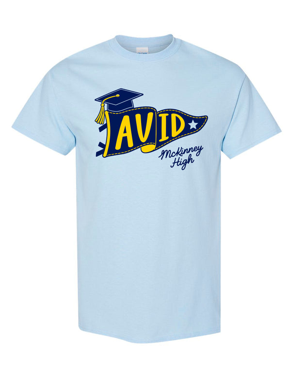 MHS AVID Pennant Gildan Light Blue Tee