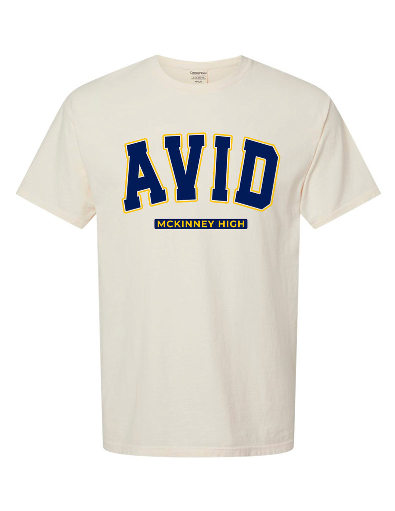 MHS AVID Varsity Style Comfort Wash Parchment Tee