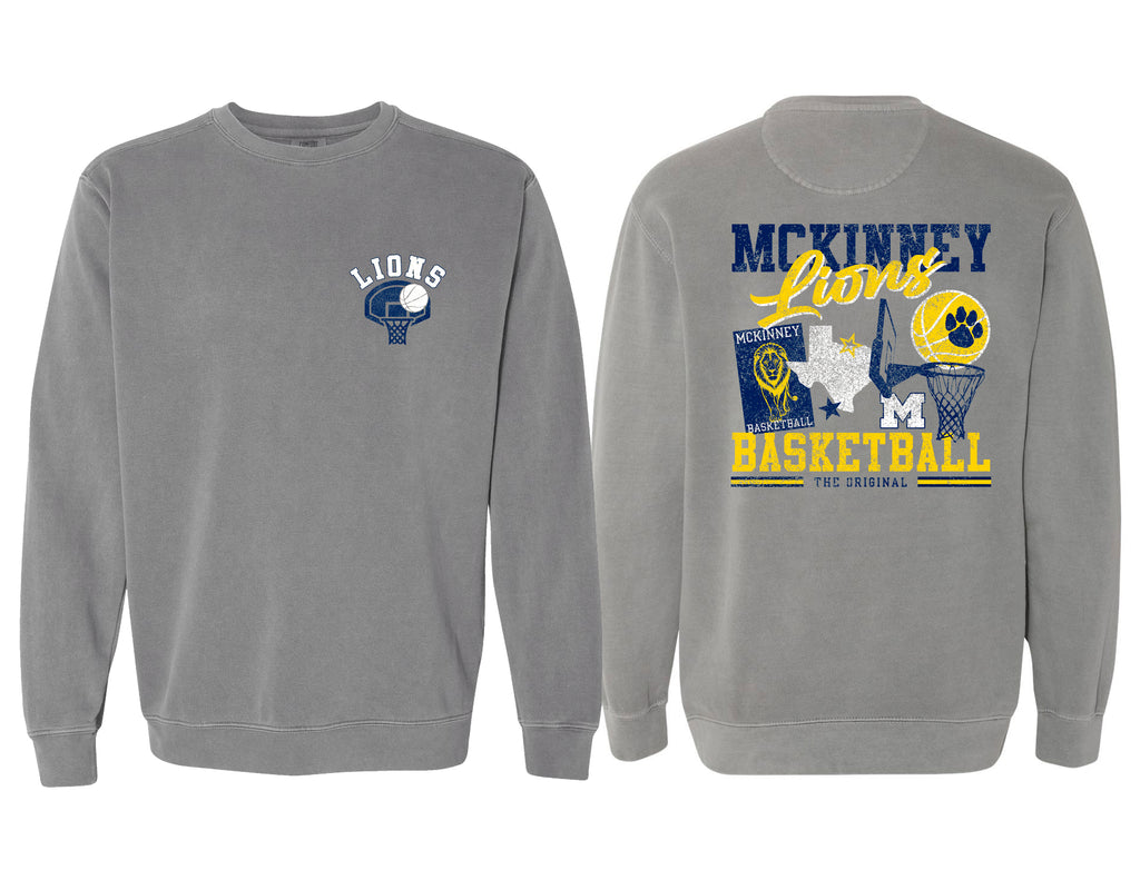 MHS Basketball Icons Frocket Gray Comfort Colors Crewneck