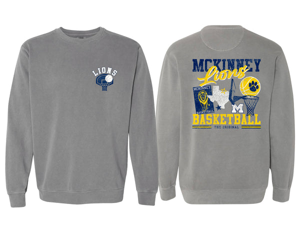 MHS Basketball Icons Frocket Gray Comfort Colors Crewneck