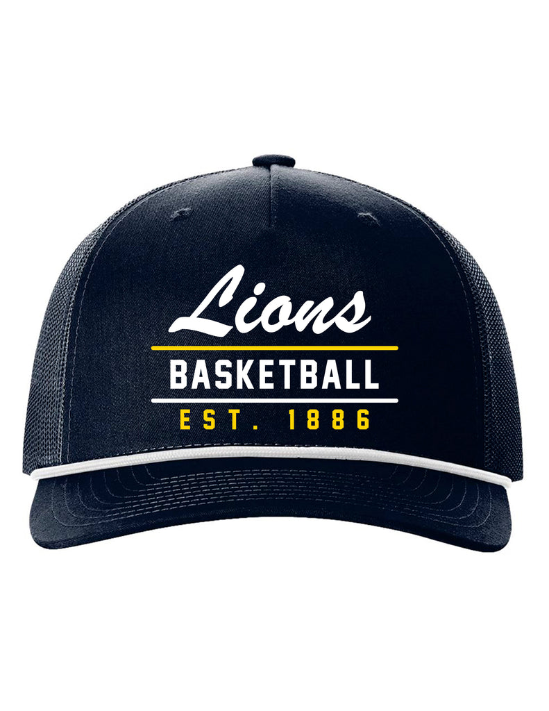 MHS Basketball Richardson Five Panel Navy Rope Hat