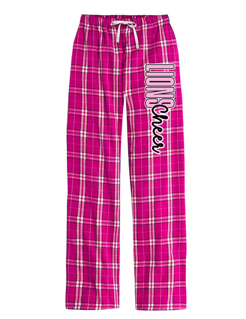 McKinney High Cheer District Fuschia Plaid Printed Women's Pajama Pants