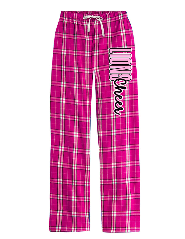 McKinney High Cheer District Fuschia Plaid Printed Women's Pajama Pants