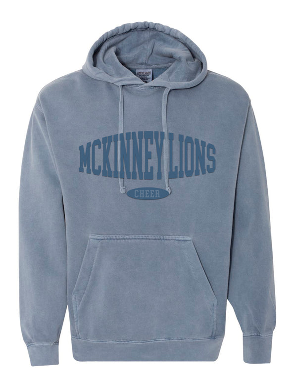 McKinney High Cheer Comfort Colors Blue Jean Puffy Print Hoodie