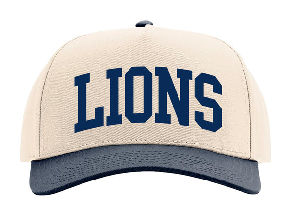 McKinney High Cheer Richardson Relaxed Natural and Navy LIONS Hat