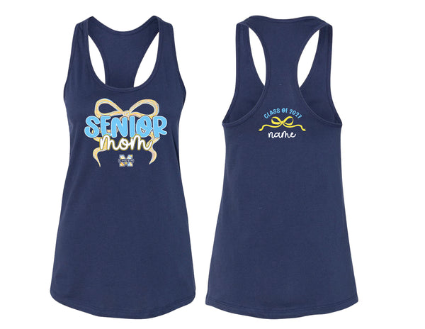 McKinney High Cheer Senior Mom Bella Canvas Racerback Tank Top