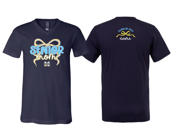 McKinney High Cheer Senior Mom Bella Canvas V-Neck Tee