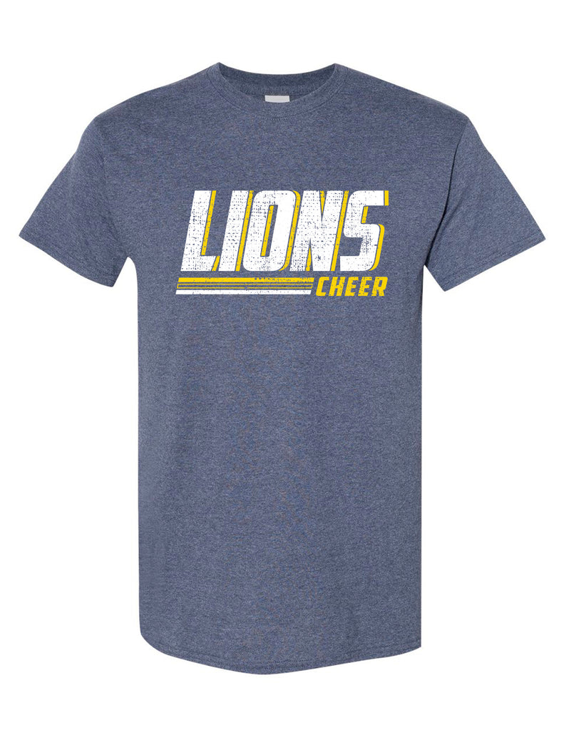 McKinney High Cheer Simple Gildan- Heathered Gray Short Sleeve Tee