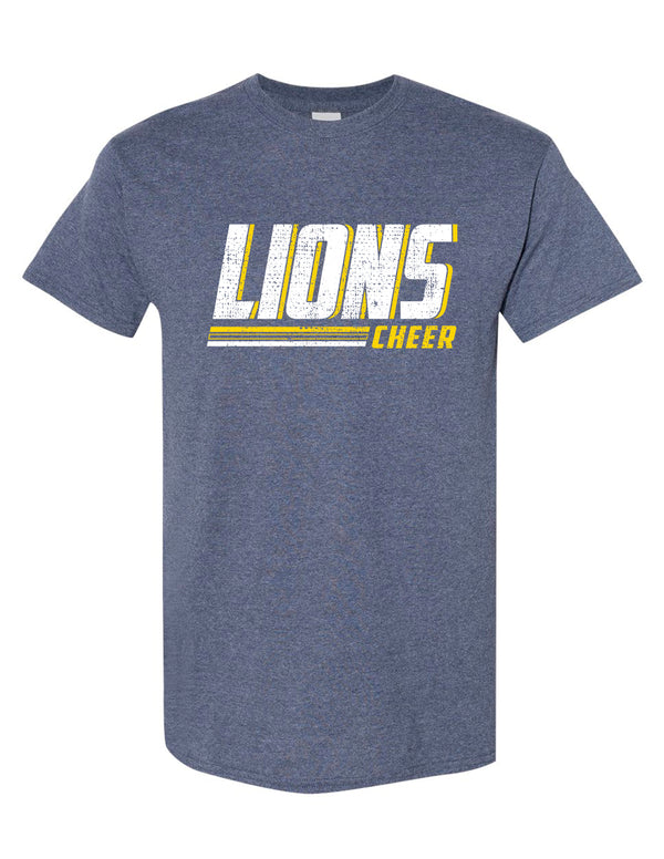 McKinney High Cheer Simple Gildan Heathered Gray Short Sleeve Tee