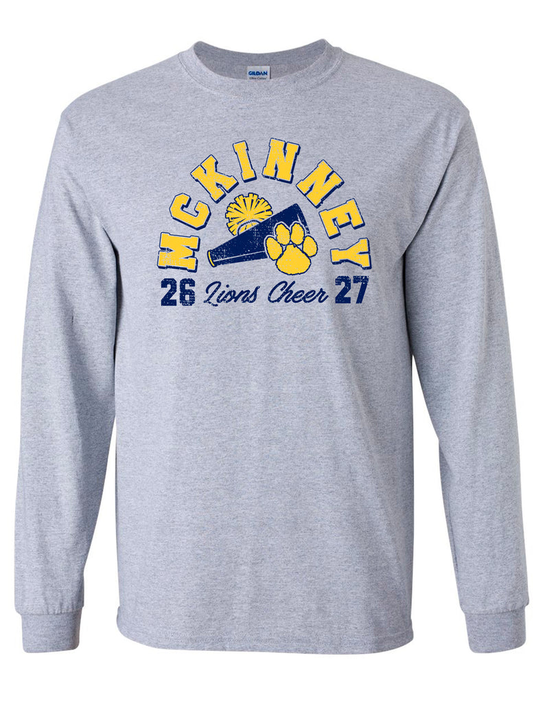 High Cheer Sports Gray Gildan Long Sleeve Tee